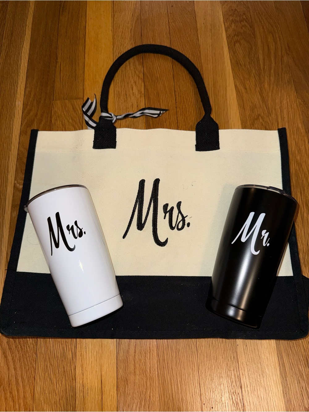 Mrs. Canvas Tote Bag & Tumblers